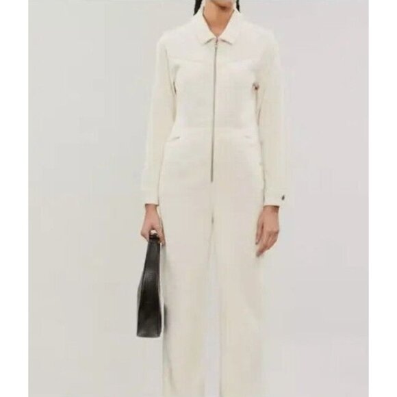 Reformation Aaron corduroy jumpsuit in bone Size 12 - Picture 2 of 16
